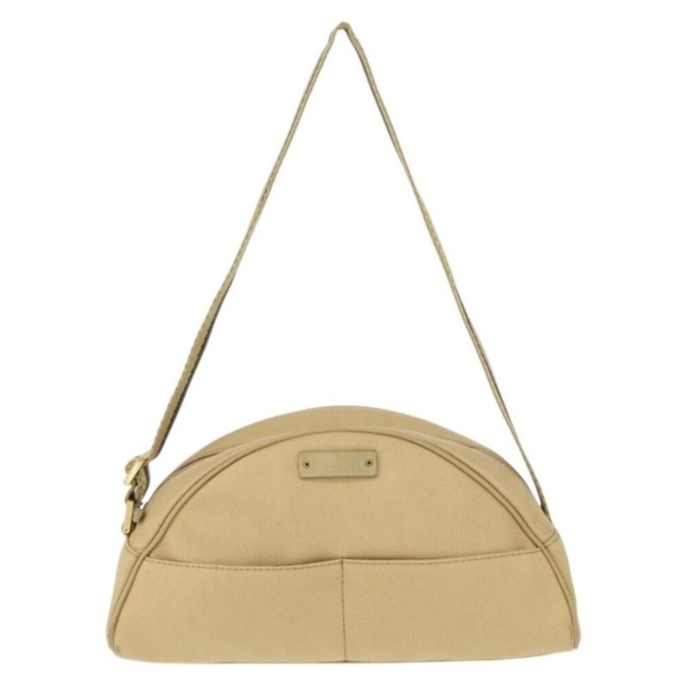 Gucci Vintage Canvas Beige Canvas Shoulder Bag Bag
